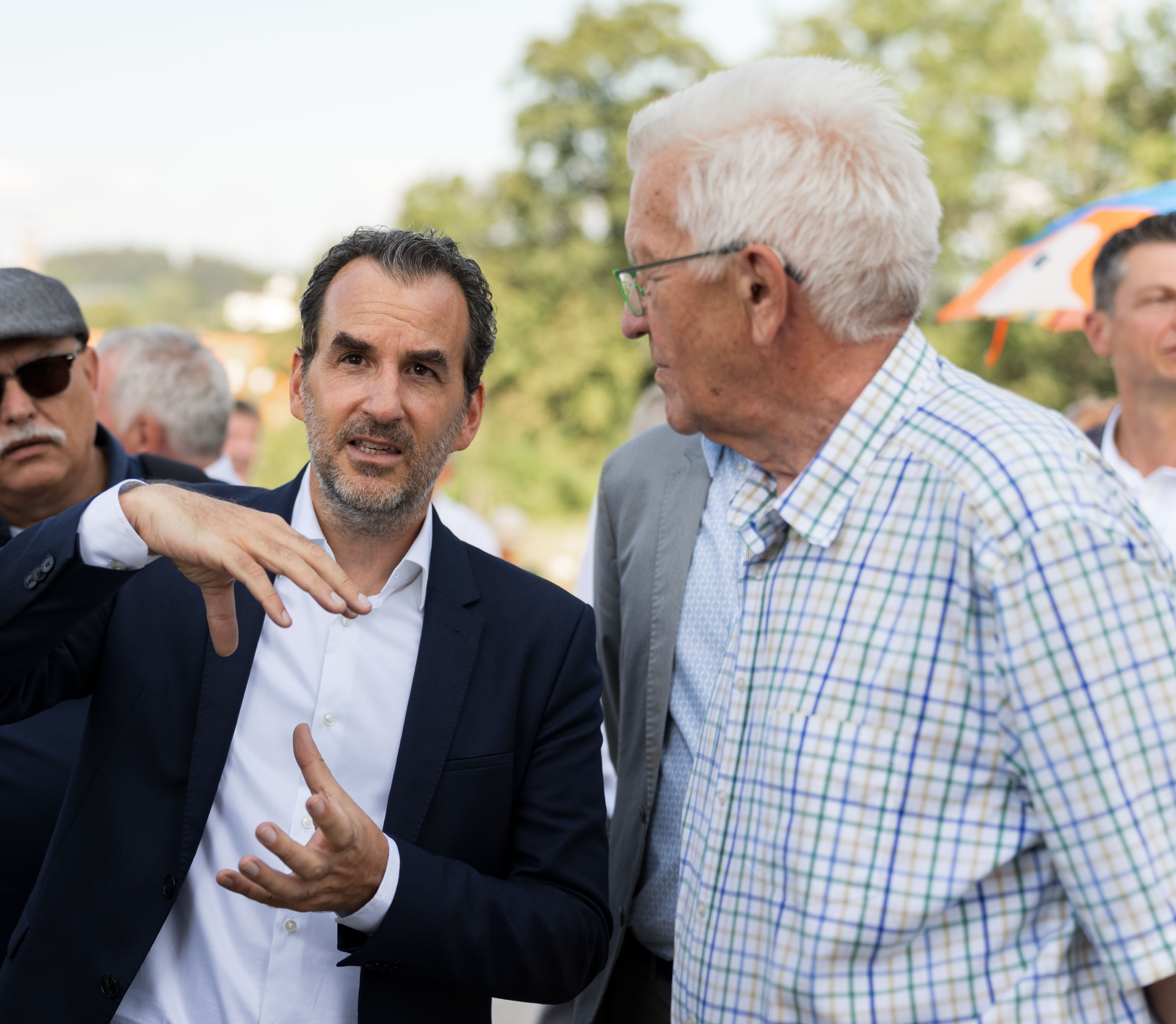 Achim Menges and Minister President Winfried Kretschmann