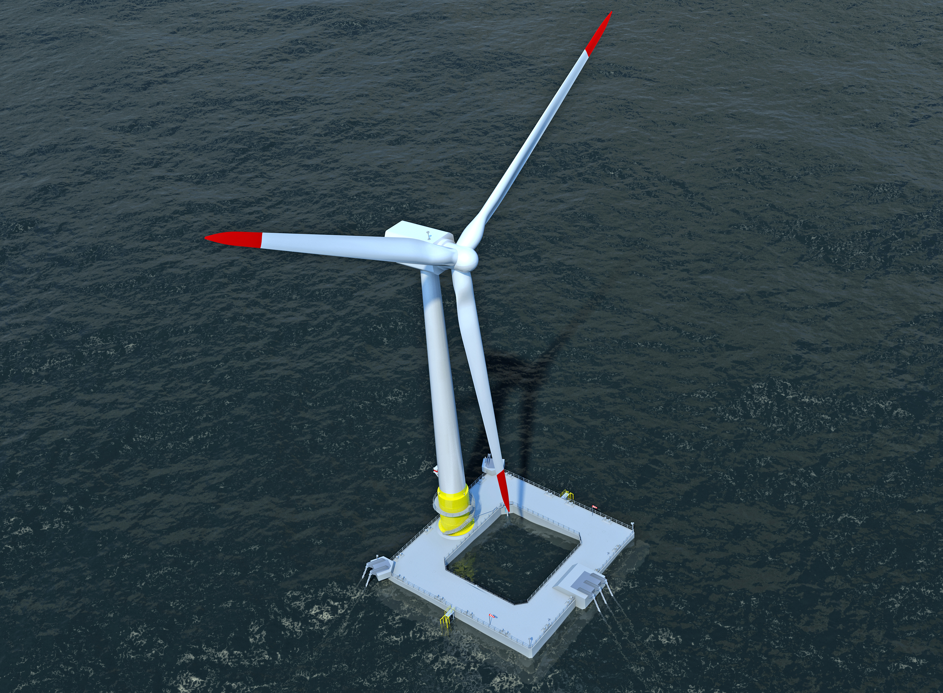 Simulationsmodell einer schwimmenden Offshore-Windenergieanlage